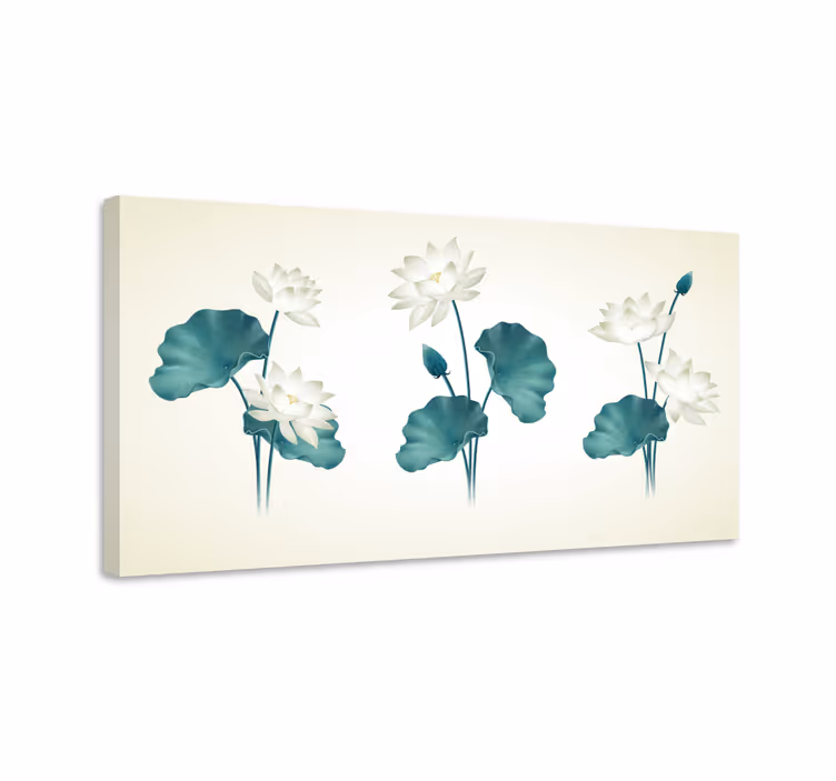 Lotus çiçeği başlık tuvali baskı - TenStickers