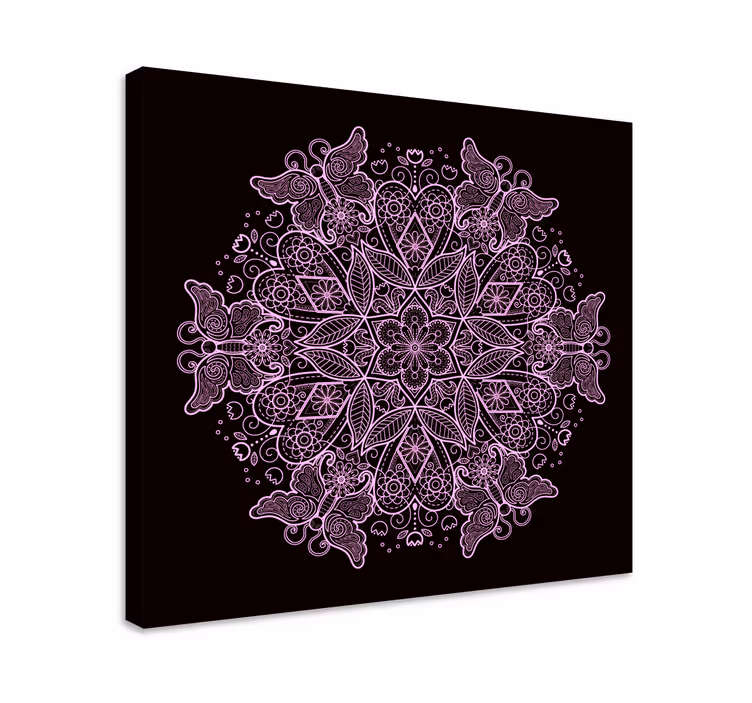 Kelebek mandala kelebek tuval duvar sanatı - TenStickers