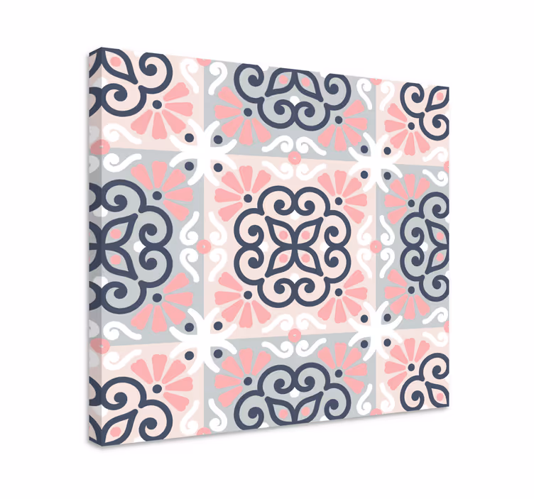 Modern tablo - geometrik Çiçek desenleri - TenStickers