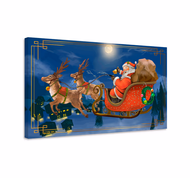 Noel baba yılbaşı kanvas baskılar - TenStickers