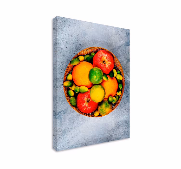 Renkli meyve tabağı meyve tuvali - TenStickers