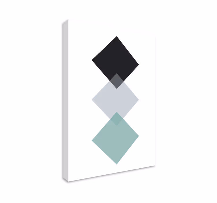 Geometrik tablo yığılmış elmas Şekilleri - TenStickers