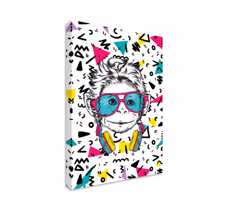Hayvanlar tablo maymun portresi - TenStickers