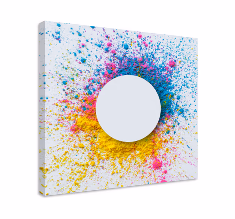 Daire sıçrama tuval sanat baskıları - TenStickers