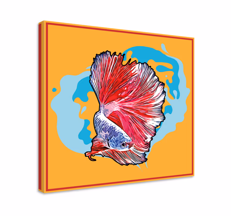 Vibrant betta fish balık tablo - TenStickers