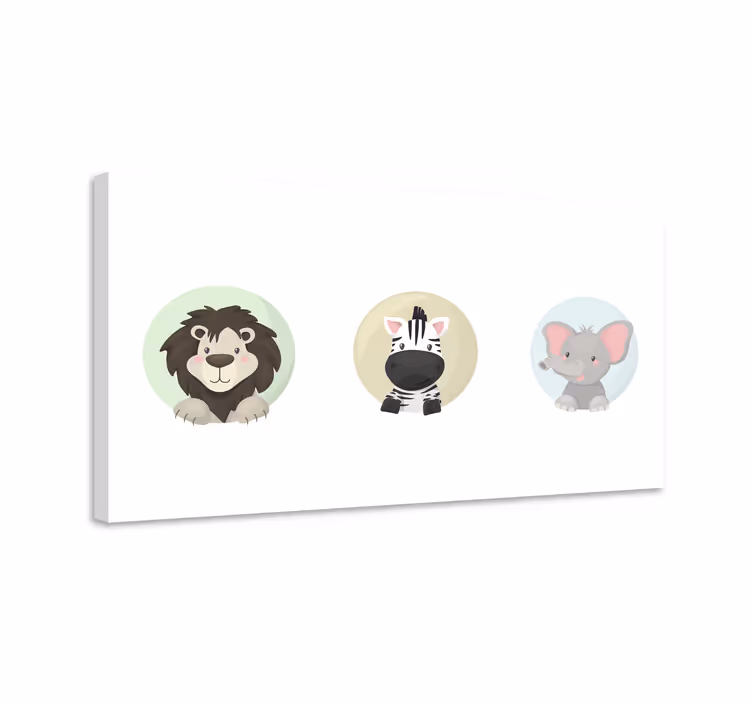 Hayvanlar hayvan kanvas baskılar ayarla - TenStickers