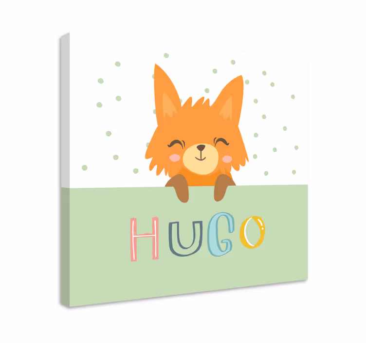 Gülümseyen tilki karakteri hayvanlar tablo - TenStickers