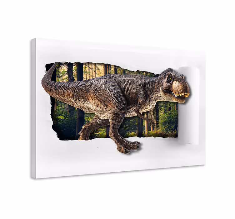 3 boyutlu dinozor kanvas baskılar - TenStickers