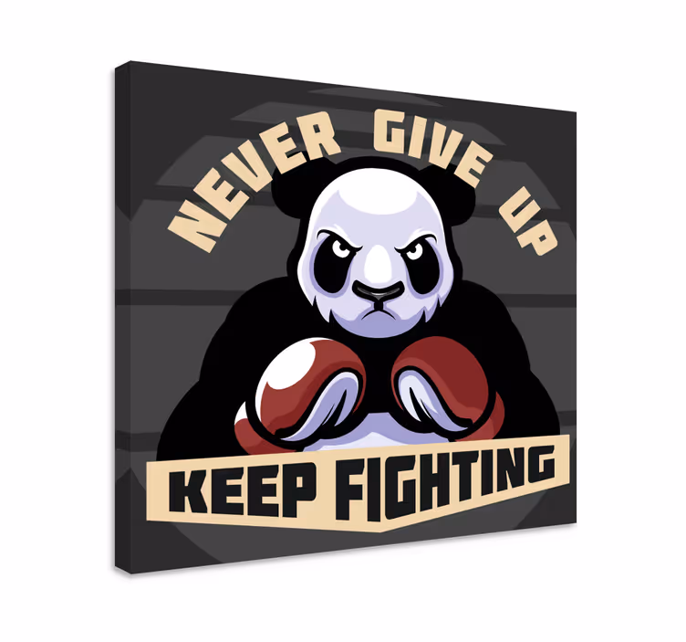Boks panda hayvan kanvas baskılar - TenStickers