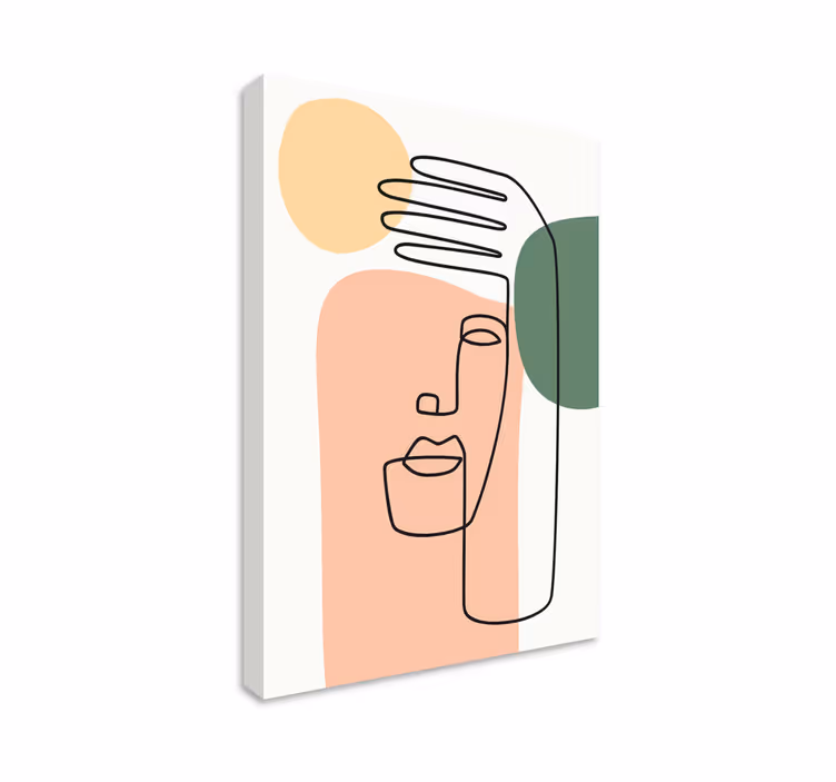 Modern minimalist çizgi kanvas baskılar - TenStickers