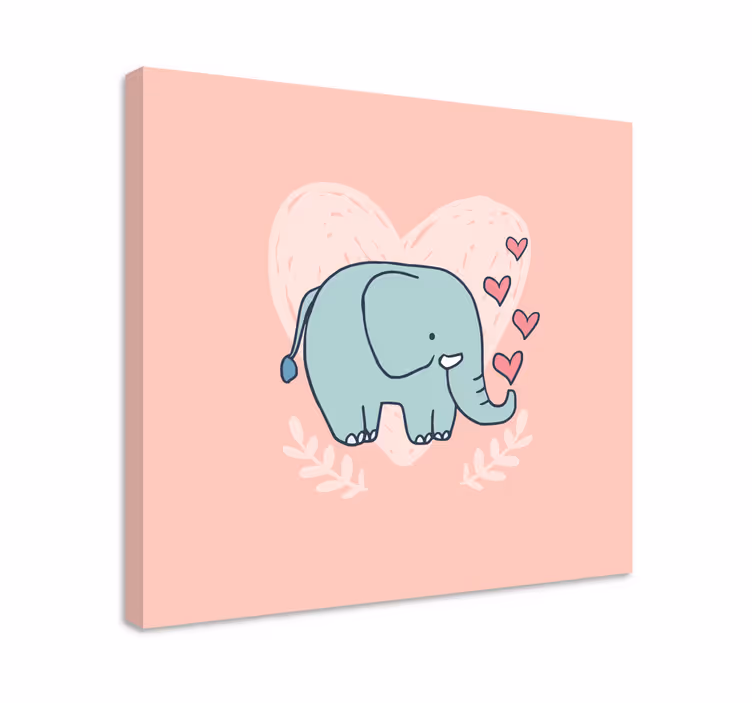 Fil tablo sevimli fil aşkı - TenStickers