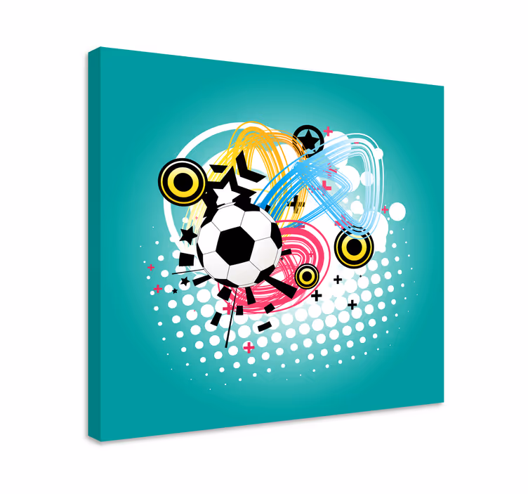 Spor kanvas tablo futbol topu aksiyonu - TenStickers