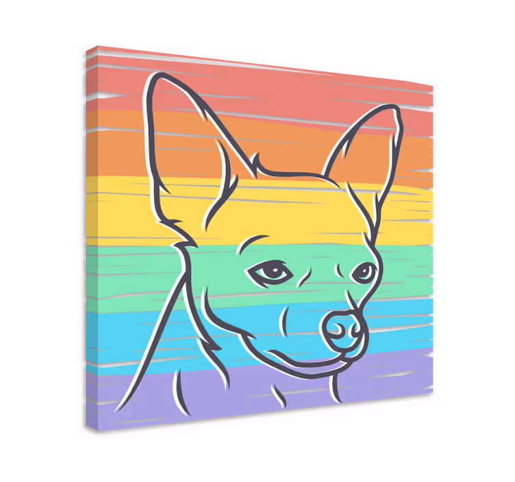 Köpek tablo - stilize edilmiş köpek portresi - TenStickers