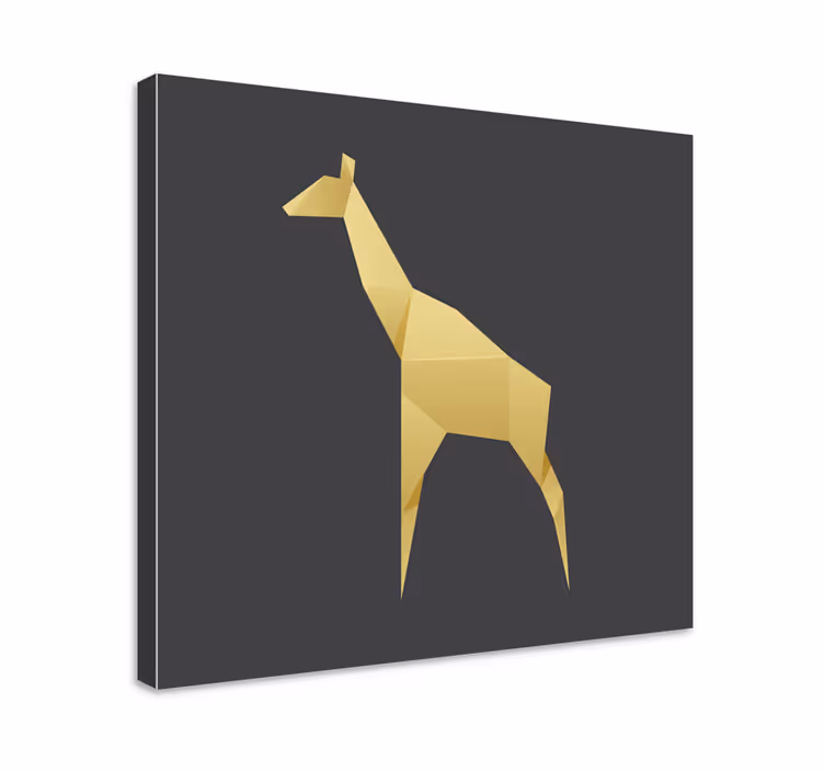 Origami zürafa hayvan kanvas baskılar - TenStickers