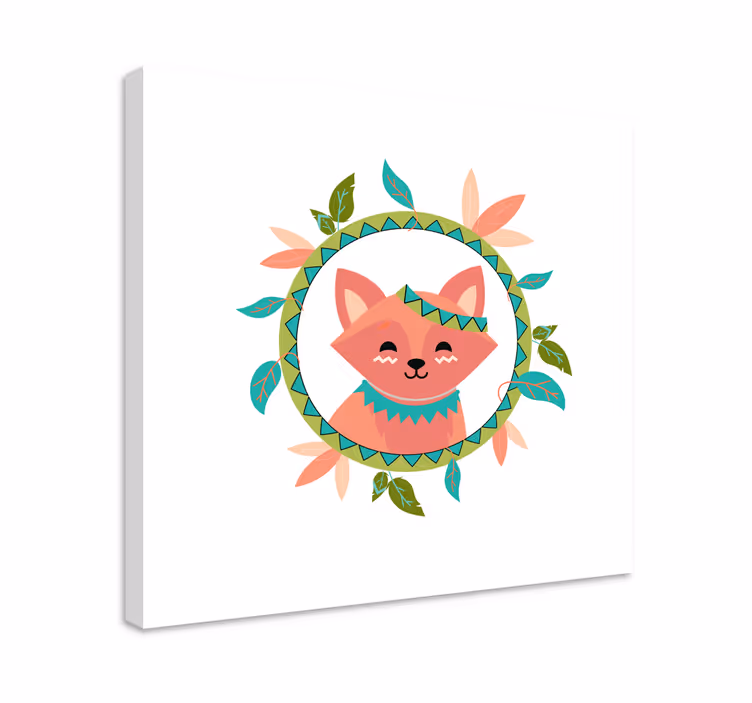 Kediler kanvas tablo - Şirin tilki portresi - TenStickers