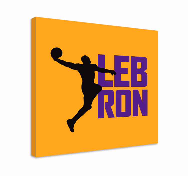 Lebron james havalı basketbol genç kanvas tabloları - TenStickers