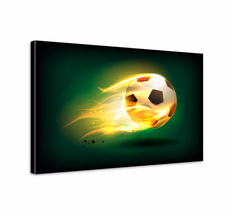 Ateşli futbol genç kanvas baskılar - TenStickers