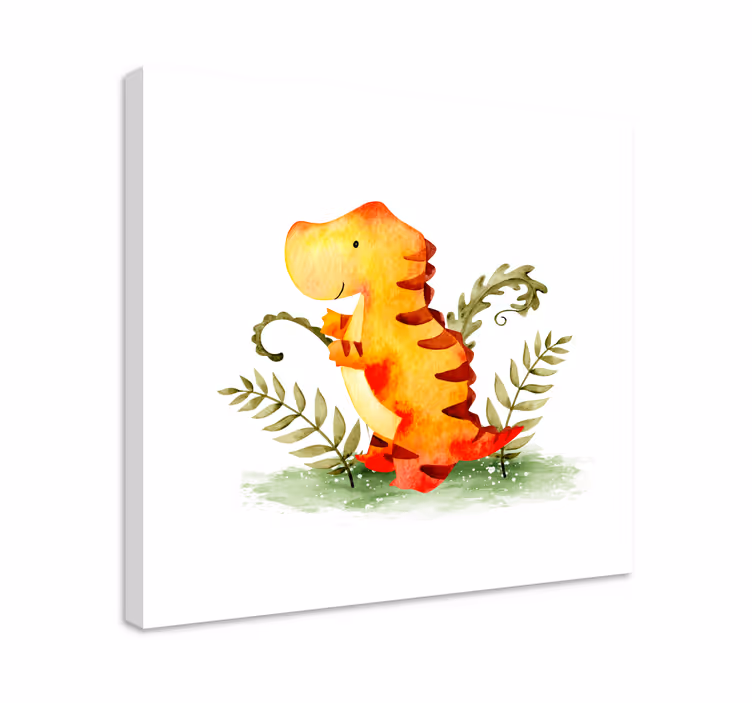 Dinozor kanvas tablo sevimli bebek dinozor - TenStickers