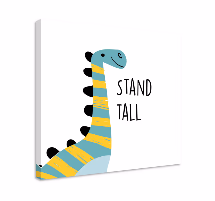 Dinozor kanvas tablo mutlu dinozor - TenStickers