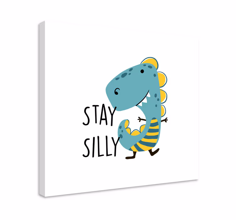 Dinozor kanvas tablo - eğlenceli dinozor - TenStickers