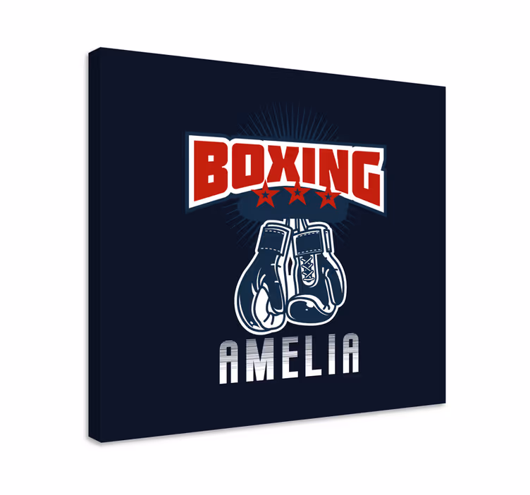 Spor kanvas tablo - bok eldiveni arması - TenStickers