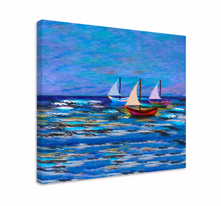 Regatta soyut deniz kanvas tablo - TenStickers