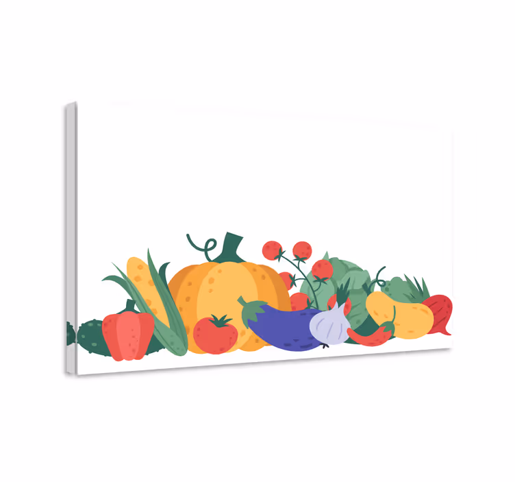 Ince sebze ve meyveler tuval - TenStickers