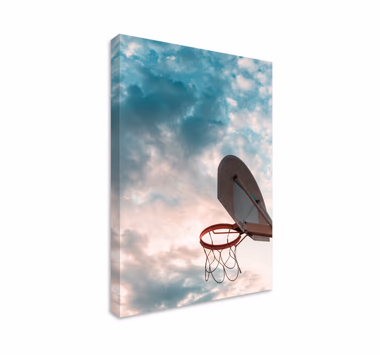 Basketbol sahası mavi ev kanvas baskılar - TenStickers