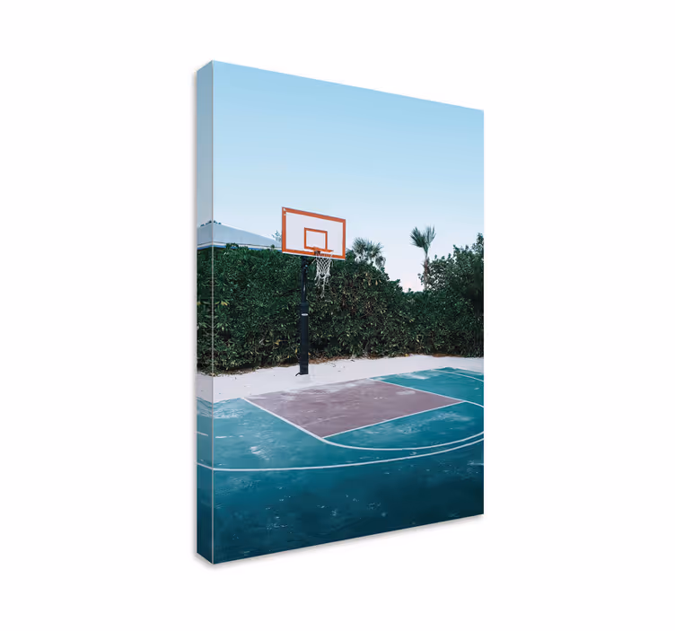 Basit basketbol sahası ev kanvas baskılar - TenStickers