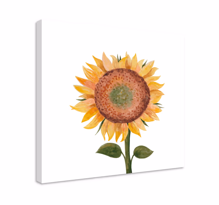 Ayçiçeği boyama çiçek tuval - TenStickers