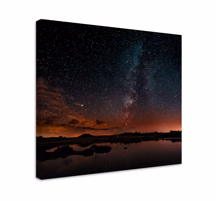 Barruecos manzara tuvalinde gece - TenStickers