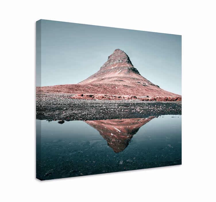 Tablo manzaraları kirkjufell dağı yansıması - TenStickers
