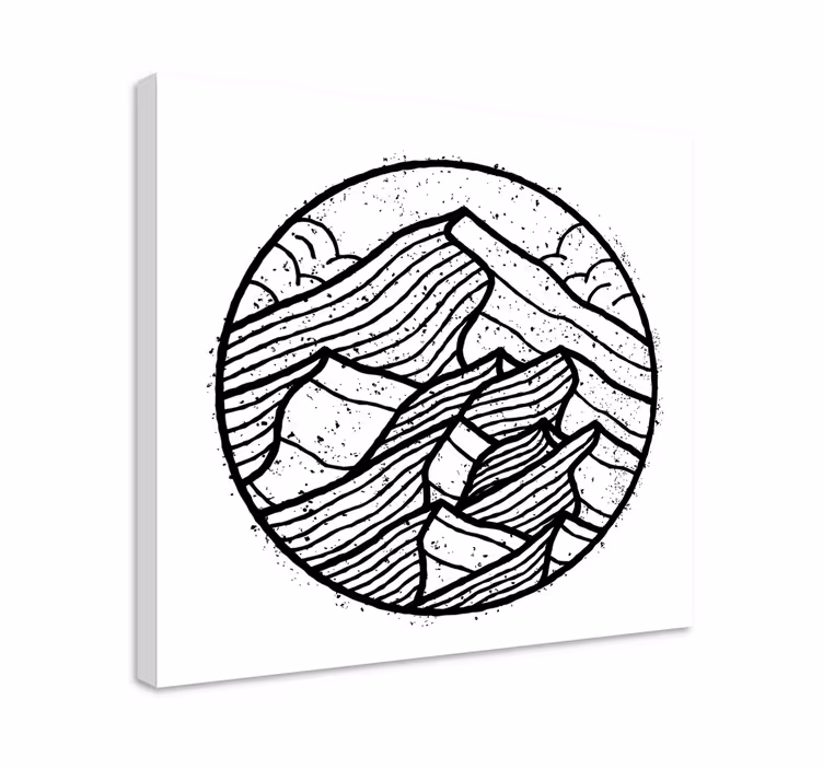 Tablo manzaraları soyut dağ sırası - TenStickers