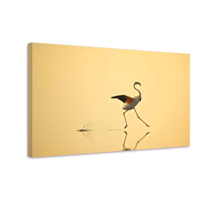 Kuş tablo zarif flamingo dansı - TenStickers