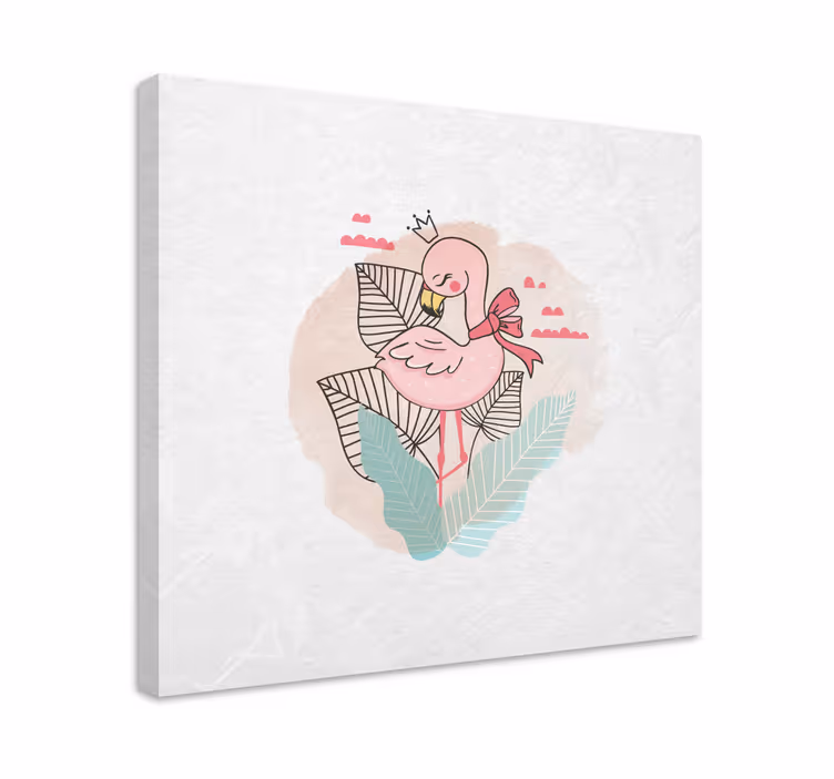Hayvanlar tablo flamingo Şeritli - TenStickers