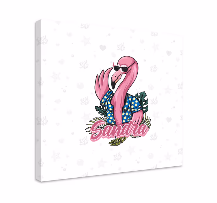 Hayvanlar tablo - havalı flamingo tarzı - TenStickers