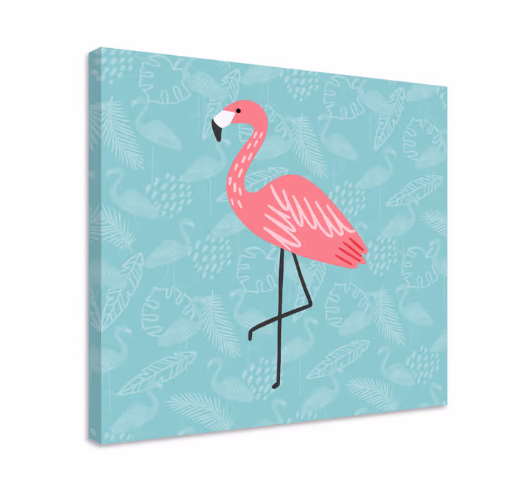 Renkli flamingo desen hayvan kanvas baskılar - TenStickers