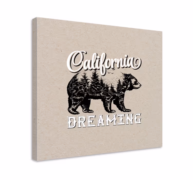 California rüya ayı tasarımı tuval resimleri - TenStickers