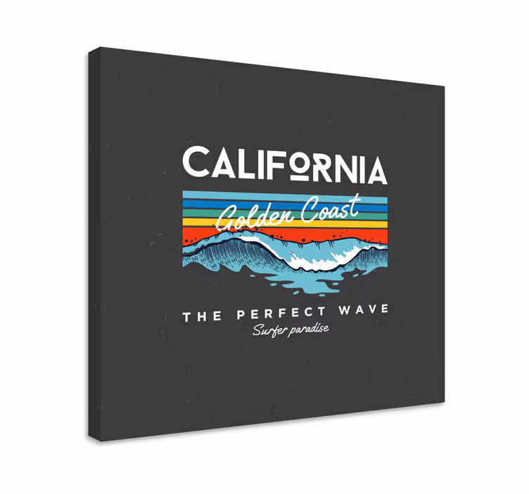 California plaj dalgaları tuval resimleri - TenStickers
