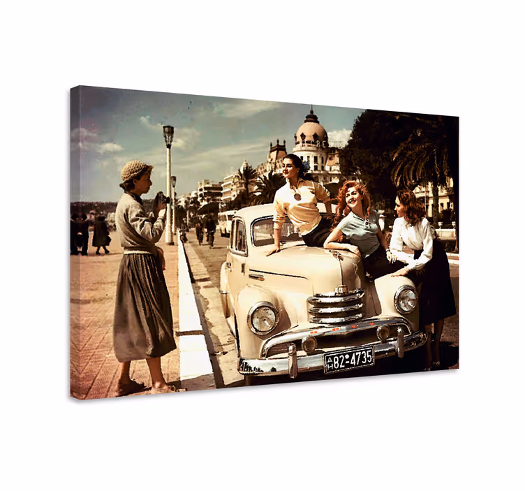 Vintage tablo klasik araba cazibesi - TenStickers
