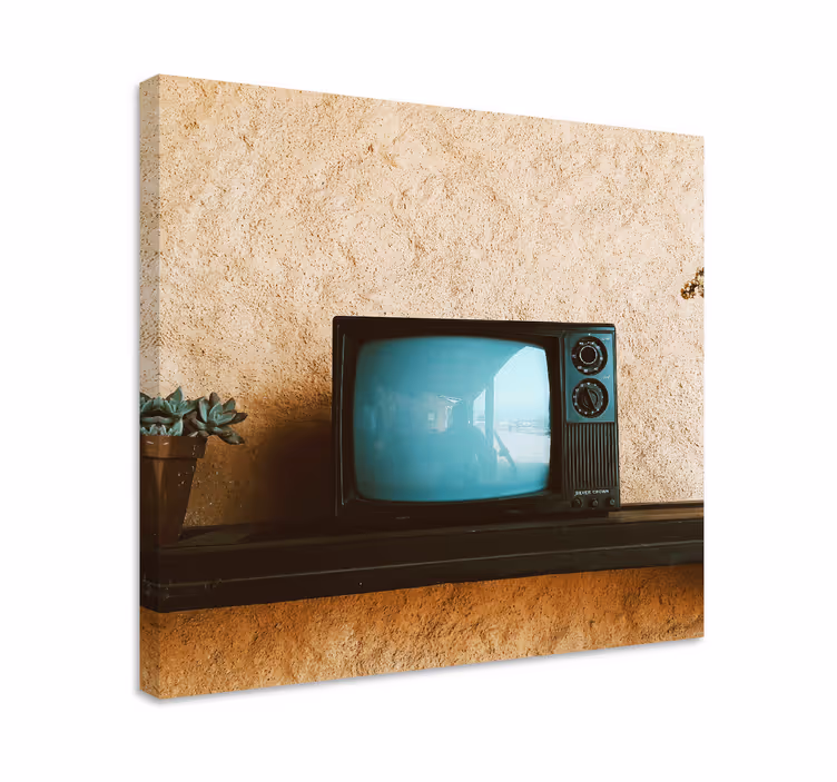 Vintage tablo - retro televizyon görüntüsü - TenStickers