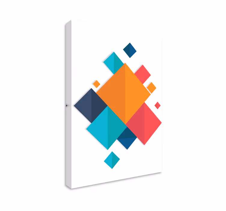 Canlı şekiller geometrik tablo - TenStickers