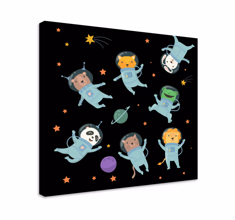 Hayvanlar tablo kozmik hayvan macerası - TenStickers