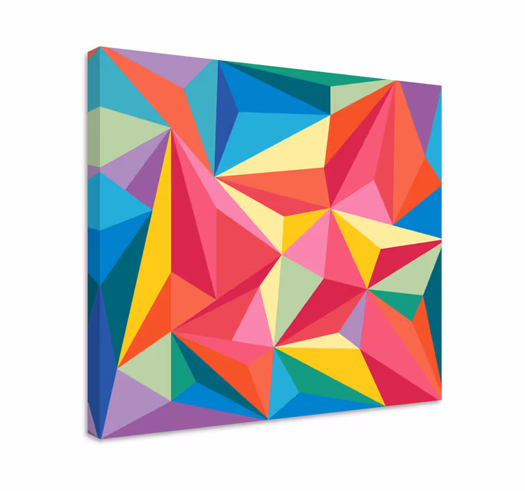 çok renkli geometrik görüntü geometrik tuval - TenStickers