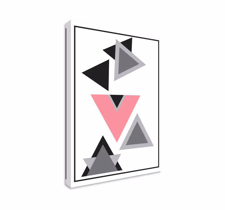 üçgenler soyut sanat geometrik tuval - TenStickers