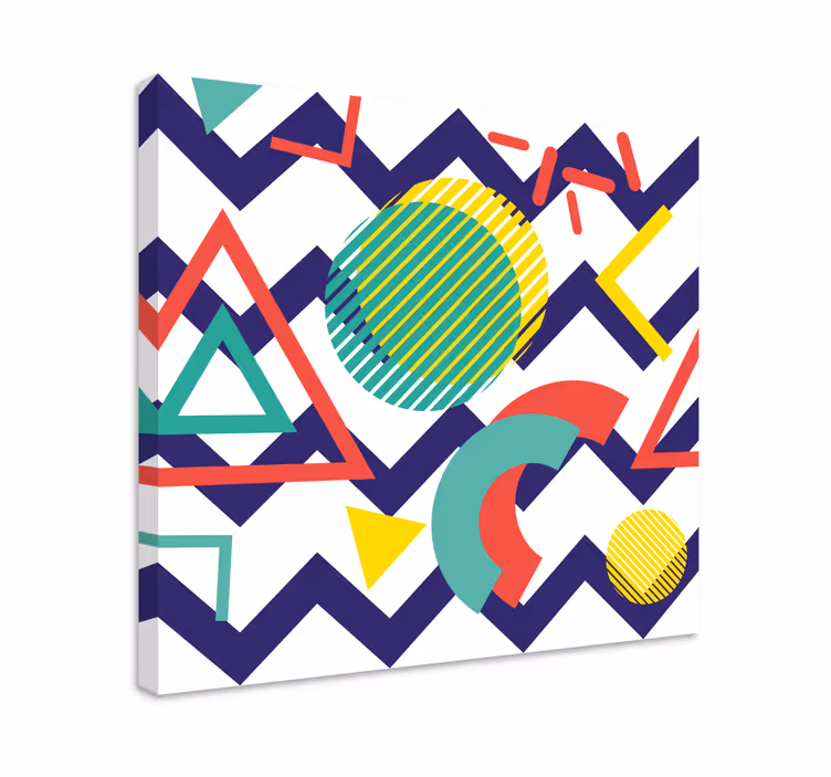 Güçlü renkler boyama geometrik tuval - TenStickers
