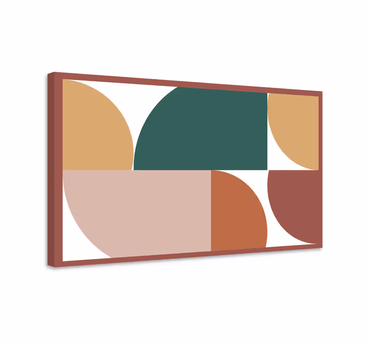 Soyut desen şekiller geometrik tuval - TenStickers
