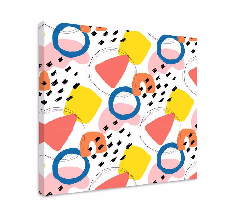 Boyalı sanat desen geometrik tuval - TenStickers