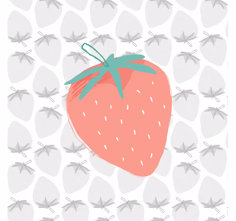 Sorunsuz çilek deseni pastel meyve tuval - TenStickers