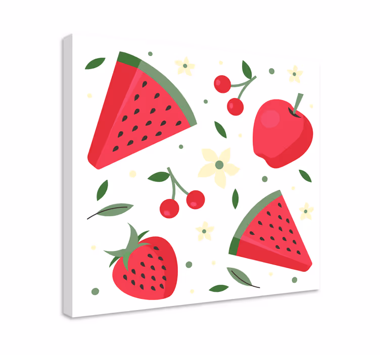 Meyve tuvalinin kırmızı deseni - TenStickers